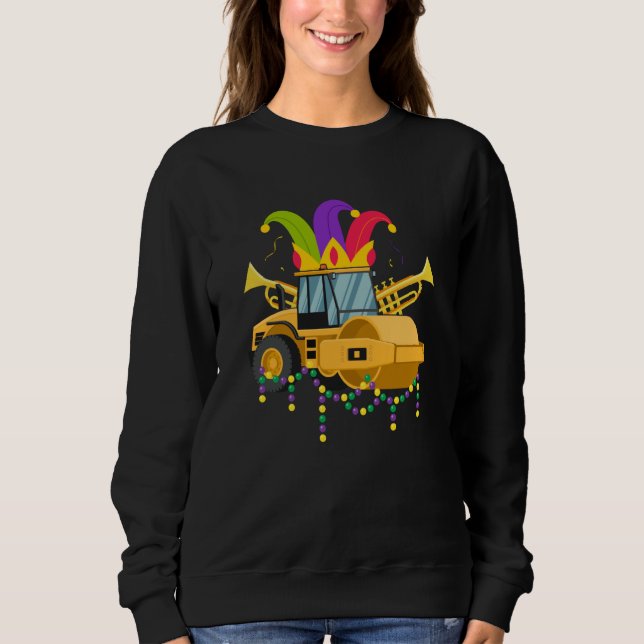 Mardi Gras Construction Celebrations Fat Tuesday P Sweatshirt (Front)