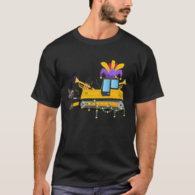 Mardi Gras Construction Celebrations Fat Tuesday P T-Shirt (Front)