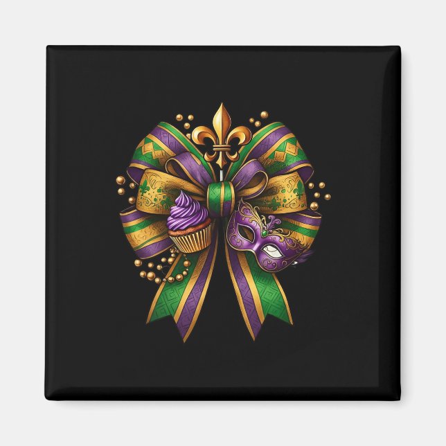 Mardi Gras Coquette Bow 1  Magnet (Front)