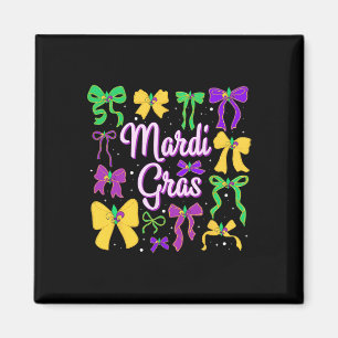 Mardi Gras Coquette Bow Celebrate New Orleans Wome Magnet