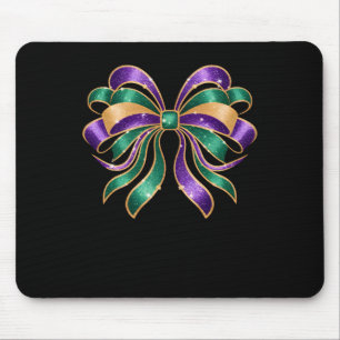 Mardi Gras Coquette Bow Fat Tuesday New Orleans Fu Mouse Pad