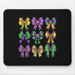 Mardi Gras Coquette Bow Fat Tuesday New Orleans Wo Mouse Pad