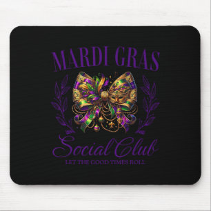Mardi Gras Coquette Bow Louisiana New Orleans Wome Mouse Pad
