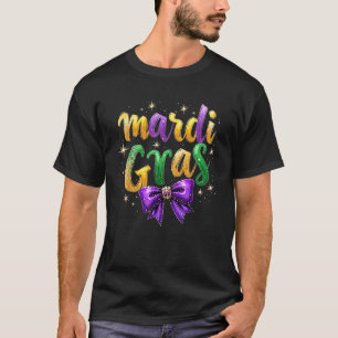 Mardi Gras Coquette Bow New Orleans Carnival Parad T-Shirt
