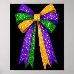 Mardi Gras Coquette Bow New Orleans Carnival Poster