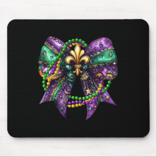Mardi Gras Coquette Bow New Orleans Fat Tuesday Wo Mouse Pad