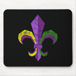 Mardi Gras Costume Clothing - Vintage Fleur De Lis Mouse Pad