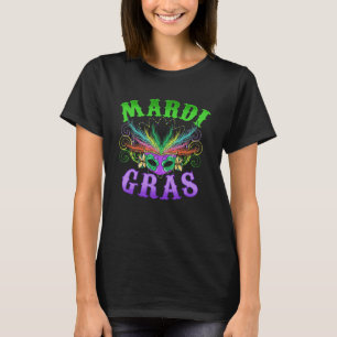 Mardi Gras Costume Long Sleeve w Awesome Mask and  T-Shirt