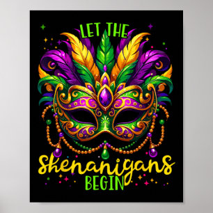Mardi Gras Costume Outfit Toddler Let The Shenanig Poster