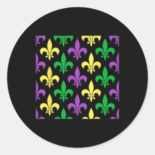 Mardi Gras Costume Party Classic Round Sticker