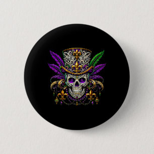 Mardi Gras Costume Sugar Skull Carnival Halloween  6 Cm Round Badge