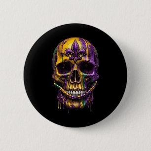 Mardi Gras Costume Sugar Skull Carnival Halloween  6 Cm Round Badge