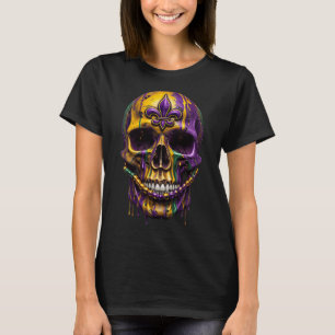 Mardi Gras Costume Sugar Skull Carnival Halloween  T-Shirt
