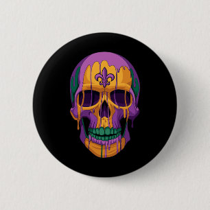 Mardi Gras Costume Sugar Skull Carnival New Orlean 6 Cm Round Badge
