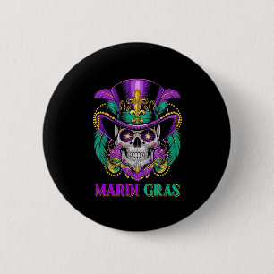 Mardi Gras Costume Sugar Skull Carnival New Orlean 6 Cm Round Badge