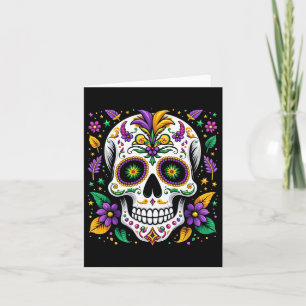 Mardi Gras Costume Sugar Skull Carnival New Orlean Card