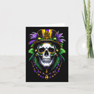Mardi Gras Costume Sugar Skull Carnival New Orlean Card