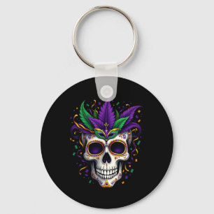 Mardi Gras Costume Sugar Skull Carnival New Orlean Key Ring