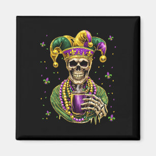 Mardi Gras Costume Sugar Skull Carnival New Orlean Magnet