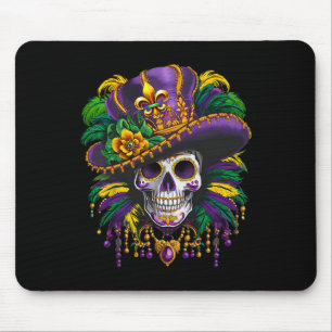 Mardi Gras Costume Sugar Skull Carnival New Orlean Mouse Pad