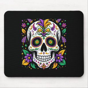 Mardi Gras Costume Sugar Skull Carnival New Orlean Mouse Pad