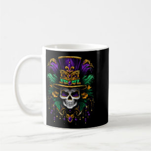 Mardi Gras Costume Sugar Skull Carnival Party Men Coffee Mug