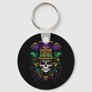 Mardi Gras Costume Sugar Skull Carnival Party Men Key Ring