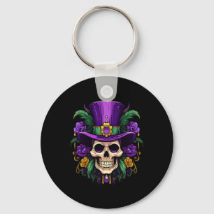 Mardi Gras Costume Sugar Skull Carnival Party Men Key Ring