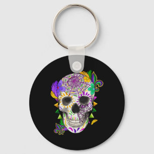 Mardi Gras Costume Sugar Skull Carnival Party Men Key Ring