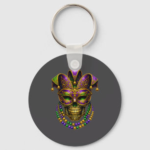 Mardi Gras Costume Sugar Skull Carnival Party Men Key Ring