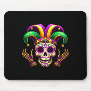 Mardi Gras Costume Sugar Skull Carnival Party Men Mouse Pad