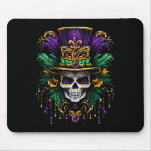 Mardi Gras Costume Sugar Skull Carnival Party Men Mouse Pad