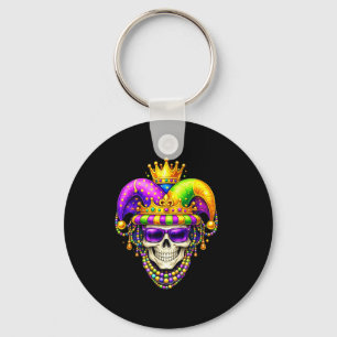Mardi Gras Costume Sugar Skull Halloween Key Ring