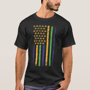 Mardi Gras Costume US Mardi Gras Flag T-Shirt