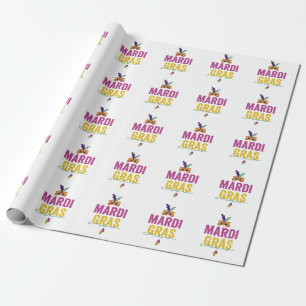 Mardi Gras Cousin Crew Funny Family Matching Wrapping Paper