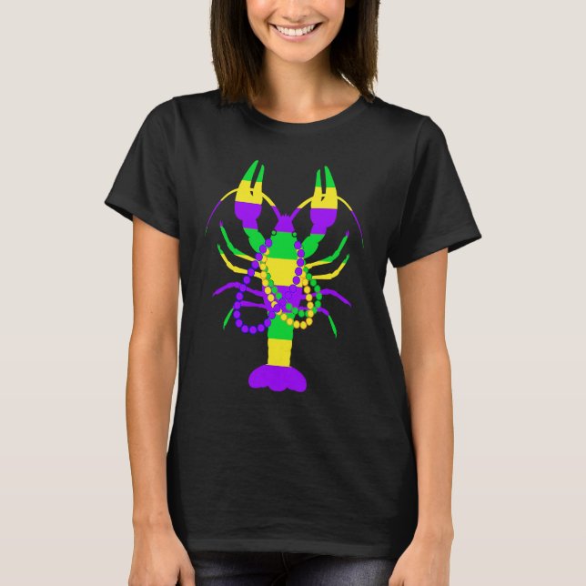 Mardi Gras Crawfish Beads For Men Women  1 T-Shirt (Front)