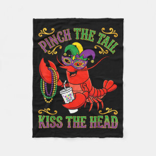 Mardi gras crawfish boils fleece blanket