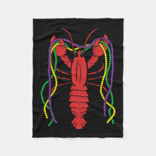 Mardi Gras Crawfish Costume Carnival Crayfish Cele Fleece Blanket