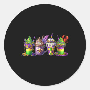 Mardi Gras Crawfish Fat Tuesday Mardi Coffee Lover Classic Round Sticker