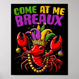 Mardi Gras Crawfish Fat Tuesday New Orleans Men Wo Poster