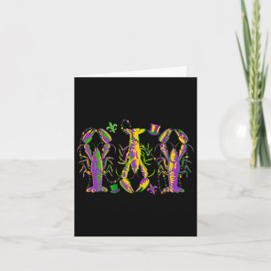 Mardi Gras Crawfish Happy Mardi Gras 2025 Matching Card