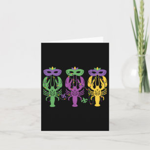 Mardi Gras Crawfish Happy Mardi Gras 2025 Matching Card