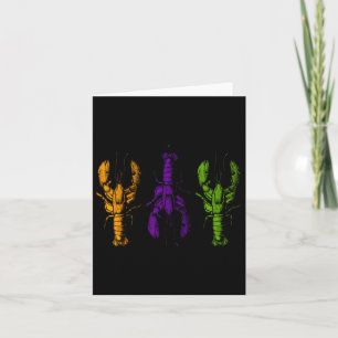 Mardi Gras Crawfish Happy Mardi Gras 2025 Matching Card