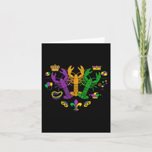 Mardi Gras Crawfish Happy Mardi Gras 2025 Matching Card