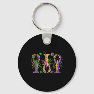 Mardi Gras Crawfish Happy Mardi Gras 2025 Matching Key Ring