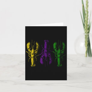 Mardi Gras Crawfish Happy Mardi Gras Matching Part Card