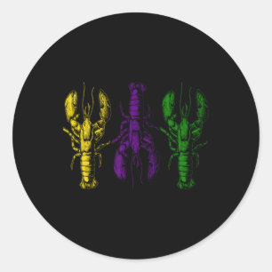 Mardi Gras Crawfish Happy Mardi Gras Matching Part Classic Round Sticker
