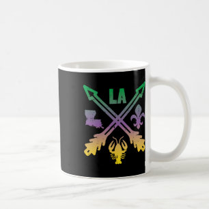 Mardi Gras Cross Arrows La Crawfish Louisiana Men  Coffee Mug
