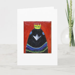 mardi gras crow card