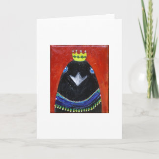 mardi gras crow card